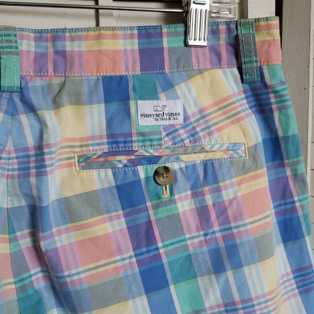 Vineyard Vine Plaid Multicolor Men's Shorts Size 32 - Picture 3 of 4